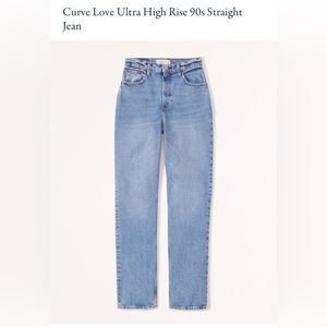 Abercrombie & Fitch. The 90s Straight Ultra High Rise. 27S.